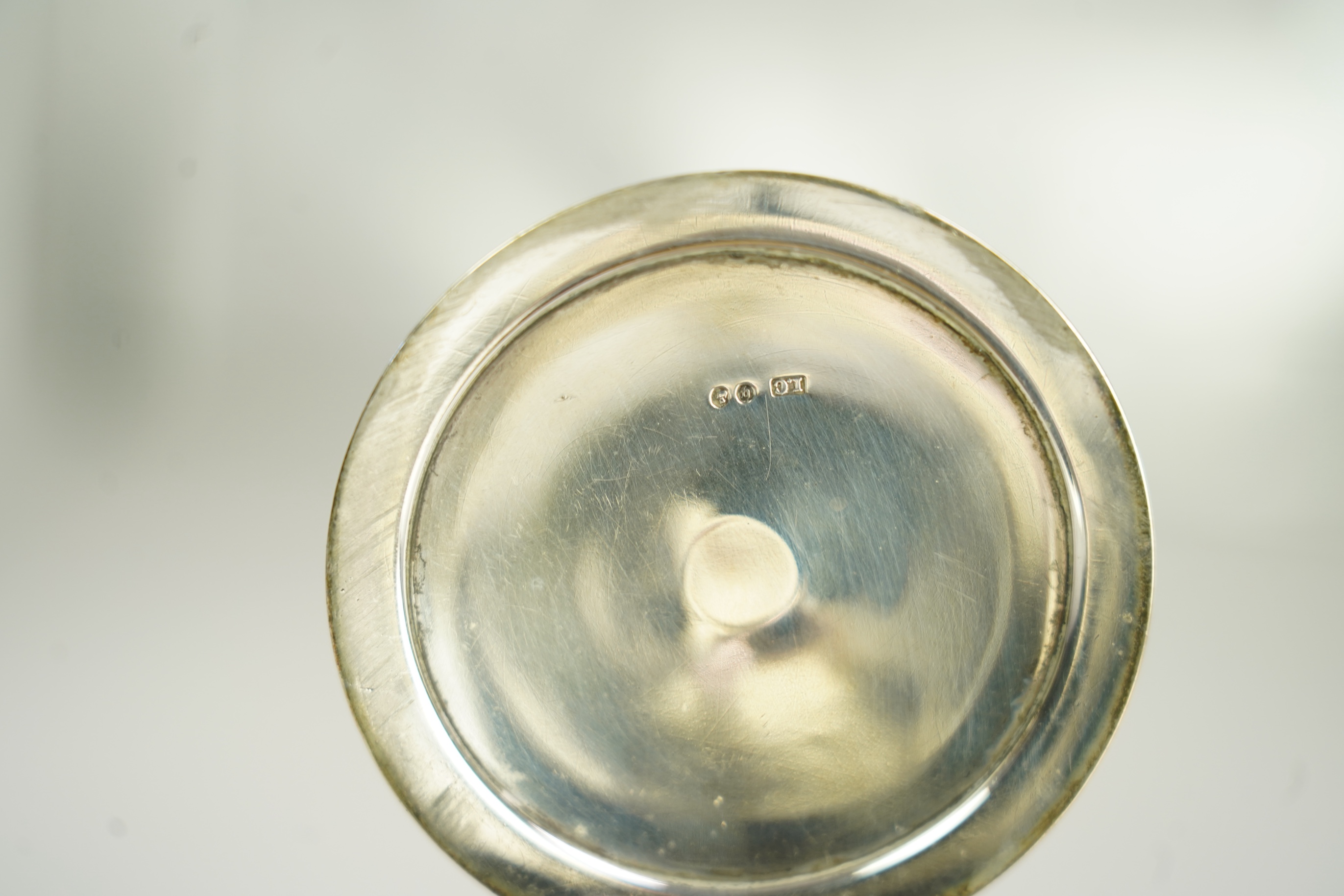 A late Victorian silver mounted horn claret jug and hinged cover, by John Clemmens